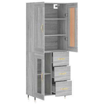 Highboard Grey Sonoma - Stylish Storage Solution | HipoMarket