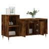 Stylish Smoked Oak TV Cabinet - 100x35x55 cm