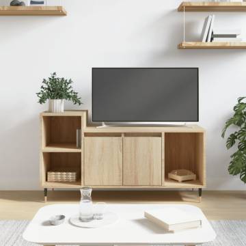 Sonoma Oak TV Cabinet - 100x35x55 cm - Stylish Storage