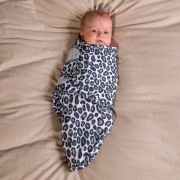 Bo Jungle Wrap Swaddling Blanket Leopard S - Cozy & Secure