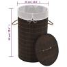 Bamboo Laundry Bin Round Dark Brown - Stylish & Functional