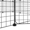 12-Panel Black Pet Cage - Safe & Spacious Steel Enclosure