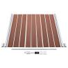 WPC Fence Set - 2 Square + 1 Slanted - 446x186 cm Brown