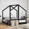 Kids Bed Frame Black 2x(70x140) cm Solid Wood Pine Colour black Size 2 x (70 x 140) cm 