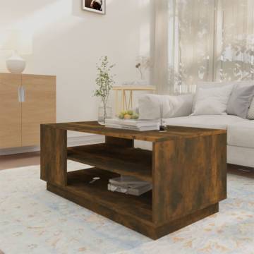 Modern Smoked Oak Coffee Table - Durable & Stylish | HipoMarket