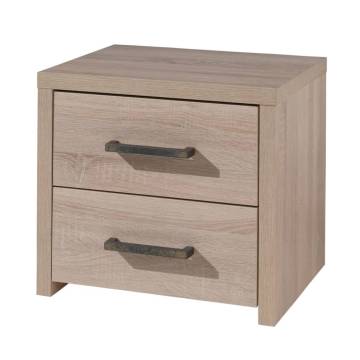 Vipack Nightstand Aline 2-Drawer Light Oak - Stylish & Practical