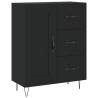 Stylish Highboard Black 69.5x34x180 cm - Hipo Market