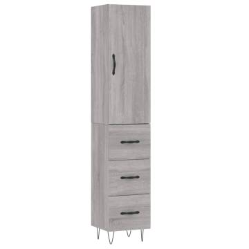 Highboard Grey Sonoma - Stylish Storage Solution | HipoMarket