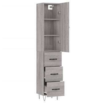 Highboard Grey Sonoma - Stylish Storage Solution | HipoMarket