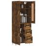 Highboard Smoked Oak - Stylish Engineered Wood Storage Cabinet