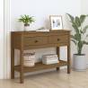 Console Table Honey Brown 100x35x75 cm Solid Wood Pine Colour honey brown Size 100 x 35 x 75 cm Quantity in Package 1 