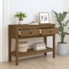 Honey Brown Console Table - Solid Pine Wood | Hipo Market