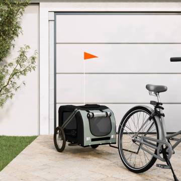 Pet Bike Trailer - Black & Grey Oxford Fabric | HipoMarket