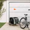 Pet Bike Trailer Black and Grey Oxford Fabric and Iron Colour grey Size 133.5 x 69 x 73.5 cm 