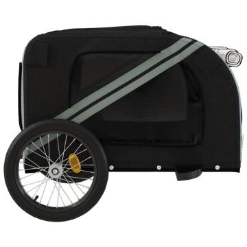 Pet Bike Trailer - Black & Grey Oxford Fabric | HipoMarket