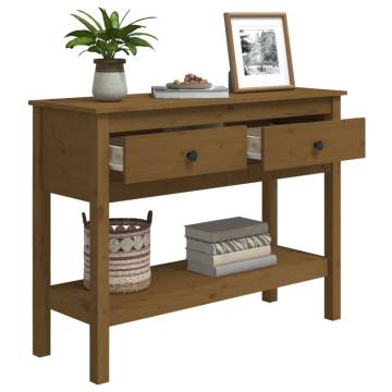 Honey Brown Console Table - Solid Pine Wood | Hipo Market