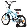 Kids Bike 14 Inch Black and Blue - Sturdy & Stylish