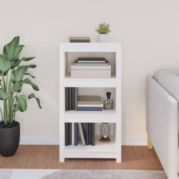 Book Cabinet White 50x35x97 cm in Solid Pine - Stylish Storage