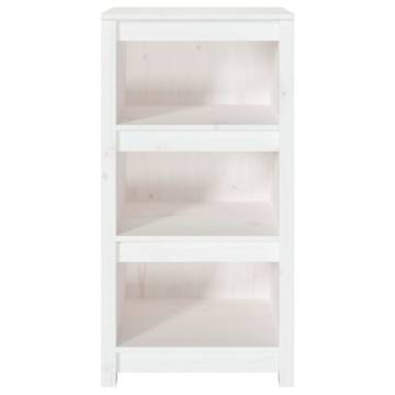 Book Cabinet White 50x35x97 cm in Solid Pine - Stylish Storage