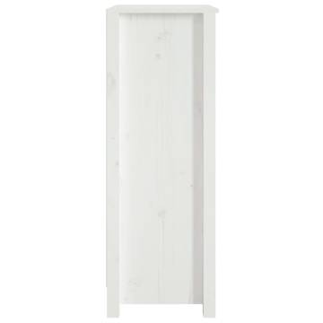 Book Cabinet White 50x35x97 cm in Solid Pine - Stylish Storage