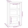 Book Cabinet White 50x35x97 cm in Solid Pine - Stylish Storage