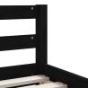 Kids Bed Frame with Drawers - Black Solid Pine 90x190 cm