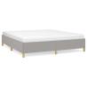 Light Grey Fabric Bed Frame 180x200 cm - Super King Size