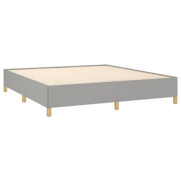 Light Grey Fabric Bed Frame 180x200 cm - Super King Size