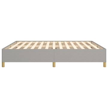 Light Grey Fabric Bed Frame 180x200 cm - Super King Size