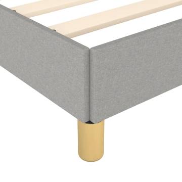 Light Grey Fabric Bed Frame 180x200 cm - Super King Size