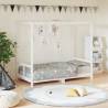 Kids Bed Frame White 80x160 cm Solid Wood Pine Colour white Size 80 x 160 cm 