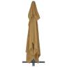 Outdoor Umbrella with Portable Base in Taupe - HipoMarket