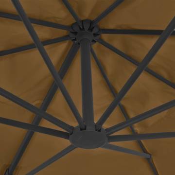 Outdoor Umbrella with Portable Base in Taupe - HipoMarket