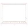 Kids Bed Frame White 80x160 cm Solid Wood Pine - Hipo Market