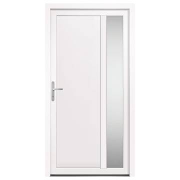 Stylish White PVC Front Door 108x208 cm for Enhanced Security