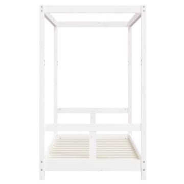 Kids Bed Frame White 80x160 cm Solid Wood Pine - Hipo Market