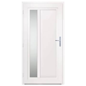 Stylish White PVC Front Door 108x208 cm for Enhanced Security