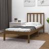 Bed Frame Honey Brown Solid Wood Pine 100x200 cm Colour honey brown Size 100 x 200 cm 