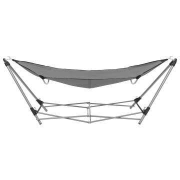 Hammock with Foldable Stand Grey - Portable Relaxation Anywhere