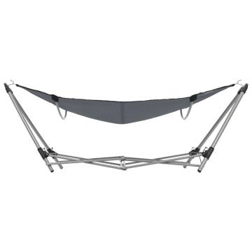 Hammock with Foldable Stand Grey - Portable Relaxation Anywhere