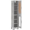 Stylish Highboard Concrete Grey - 34.5x34x180 cm