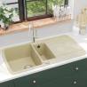 Granite Kitchen Sink Double Basins Beige | Hipomarket