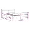 Solid Wood Bed Frame 140x190 cm - Modern & Sturdy Design