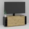 FMD TV Unit Cabinet - Artisan Oak & Black | Hipomarket