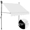 Manual Retractable Awning with LED 200 cm Cream Colour cream Quantity in Package 1 Width 200 cm 