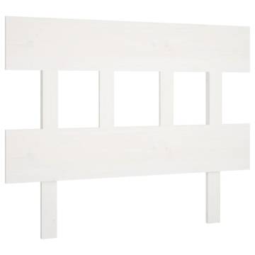 White Bed Headboard - Solid Pine Wood 93.5x3x81 cm | Hipomarket