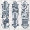 Noordwand Urban Friends & Coffee Surfboards Wallpaper | Blue & White