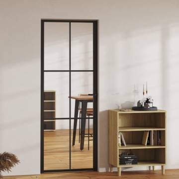 Interior Door ESG Glass & Aluminium 76x201.5cm - Black