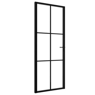 Interior Door ESG Glass & Aluminium 76x201.5cm - Black