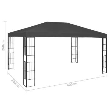 Gazebo 3x4 m Anthracite - Stylish Outdoor Shade Solution